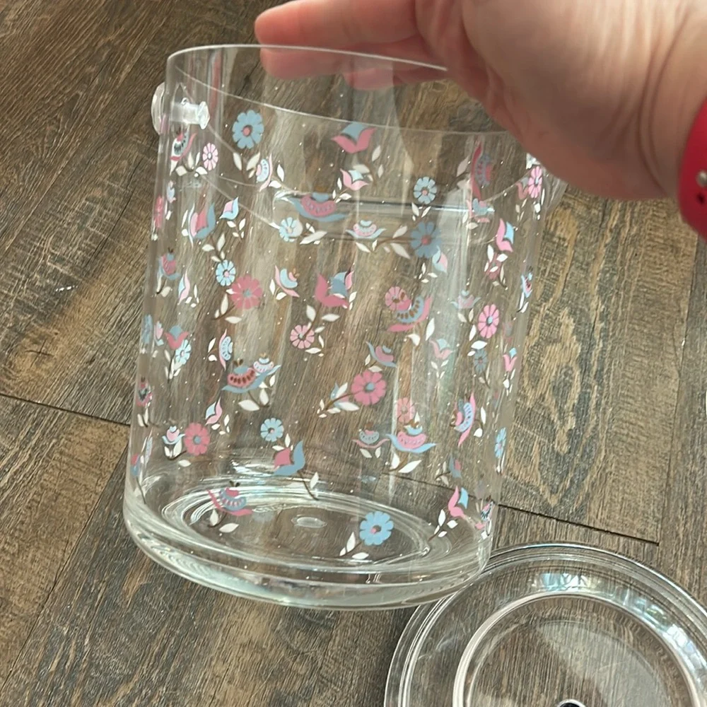 VINTAGE CULVER SIGNED ACRYLIC ICE BUCKET w/LID‎